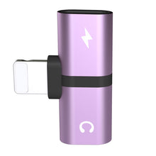 Load image into Gallery viewer, T-shaped headphone 2-in-1 dual-port headphone adapte for iPhone 7 8 Plus X XS audio charger dispenser accessories