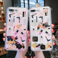 Load image into Gallery viewer, Cosmetic Makeups Lipstick Perfume Quicksand Case For iPhone
