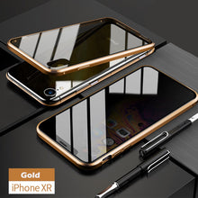Load image into Gallery viewer, Anti-peep Magnetic Adsorption Metal Phone Case For iPhone
