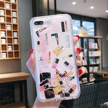 Load image into Gallery viewer, Cosmetic Makeups Lipstick Perfume Quicksand Case For iPhone
