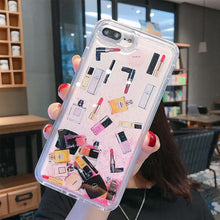 Load image into Gallery viewer, Cosmetic Makeups Lipstick Perfume Quicksand Case For iPhone

