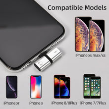 Load image into Gallery viewer, T-shaped headphone 2-in-1 dual-port headphone adapte for iPhone 7 8 Plus X XS audio charger dispenser accessories
