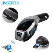 Load image into Gallery viewer, Bluetooth Car Kit Wireless FM Transmitter Radio Audio Adapter FM Modulator Handsfree USB Music MP3 Player For iPhone X
