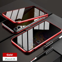 Load image into Gallery viewer, Anti-peep Magnetic Adsorption Metal Phone Case For iPhone
