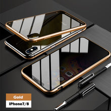 Load image into Gallery viewer, Anti-peep Magnetic Adsorption Metal Phone Case For iPhone

