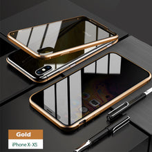 Load image into Gallery viewer, Anti-peep Magnetic Adsorption Metal Phone Case For iPhone
