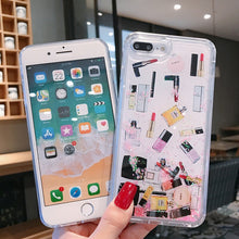 Load image into Gallery viewer, Cosmetic Makeups Lipstick Perfume Quicksand Case For iPhone
