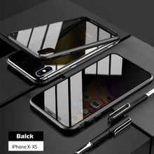 Load image into Gallery viewer, Anti-peep Magnetic Adsorption Metal Phone Case For iPhone
