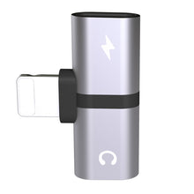 Load image into Gallery viewer, T-shaped headphone 2-in-1 dual-port headphone adapte for iPhone 7 8 Plus X XS audio charger dispenser accessories
