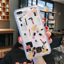 Load image into Gallery viewer, Cosmetic Makeups Lipstick Perfume Quicksand Case For iPhone
