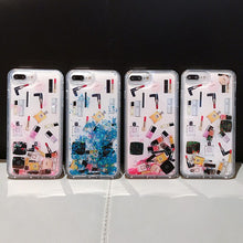 Load image into Gallery viewer, Cosmetic Makeups Lipstick Perfume Quicksand Case For iPhone
