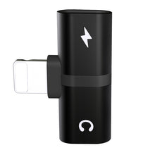 Load image into Gallery viewer, T-shaped headphone 2-in-1 dual-port headphone adapte for iPhone 7 8 Plus X XS audio charger dispenser accessories
