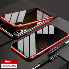 Load image into Gallery viewer, Anti-peep Magnetic Adsorption Metal Phone Case For iPhone
