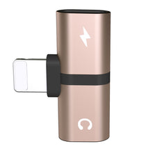 Load image into Gallery viewer, T-shaped headphone 2-in-1 dual-port headphone adapte for iPhone 7 8 Plus X XS audio charger dispenser accessories
